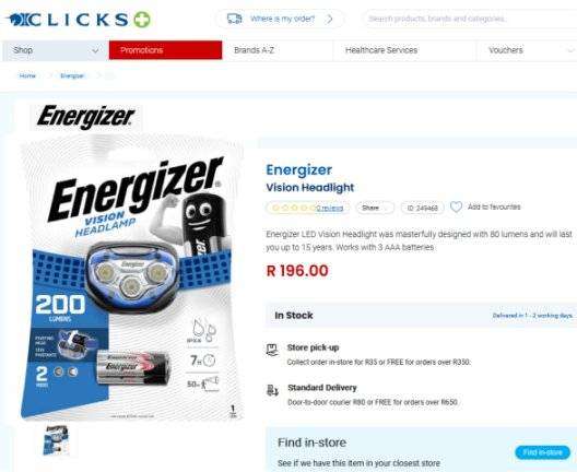 Energizer LED Vision Headlight