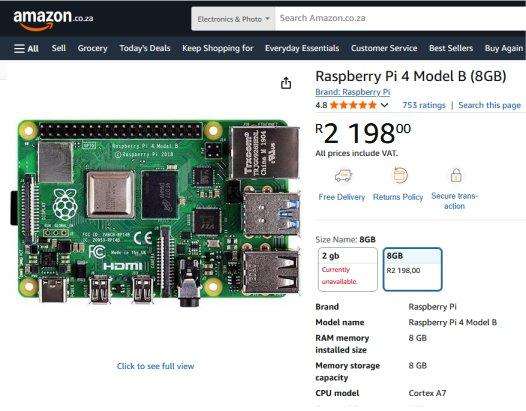 New Raspberry Pi 4 Model B 8GB