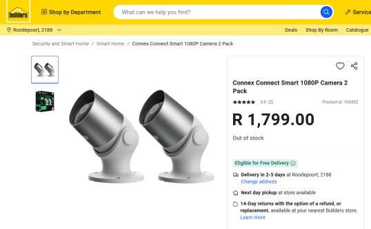 Connex 1080P Outdoor IP Camera 2 Pack (Retail R1799)