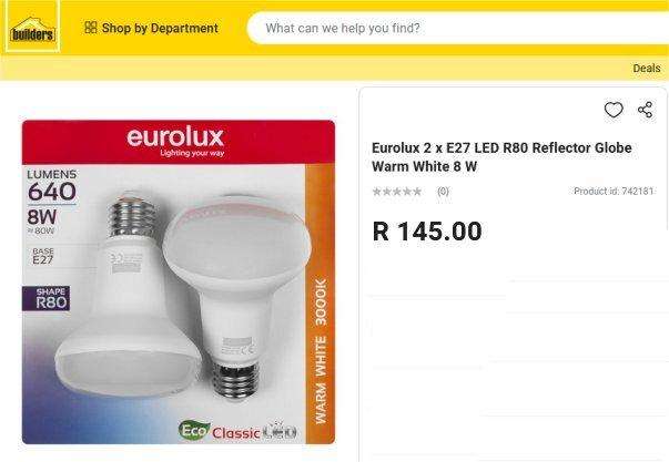 2 x Eurolux LED Reflector Globes