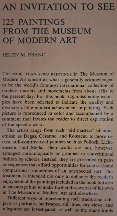 An Invitation To See 125 Paintings From The Museum Of Modern Art Book