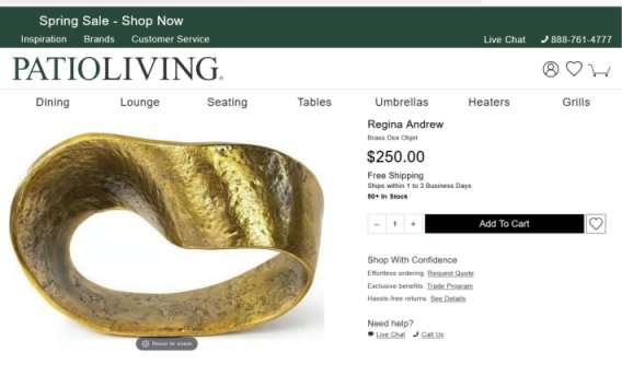 Brass Moebius Knot Sculpture