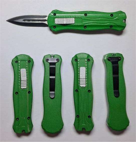 Goblin Blood Green Switchblade Knife