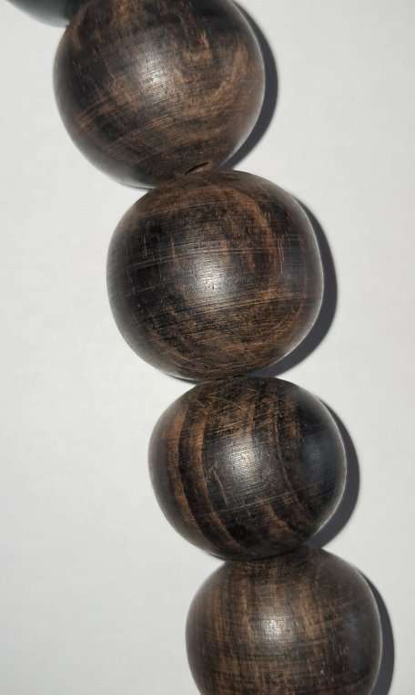 Handmade Makonde Tanzanian Ebony Bead Necklace