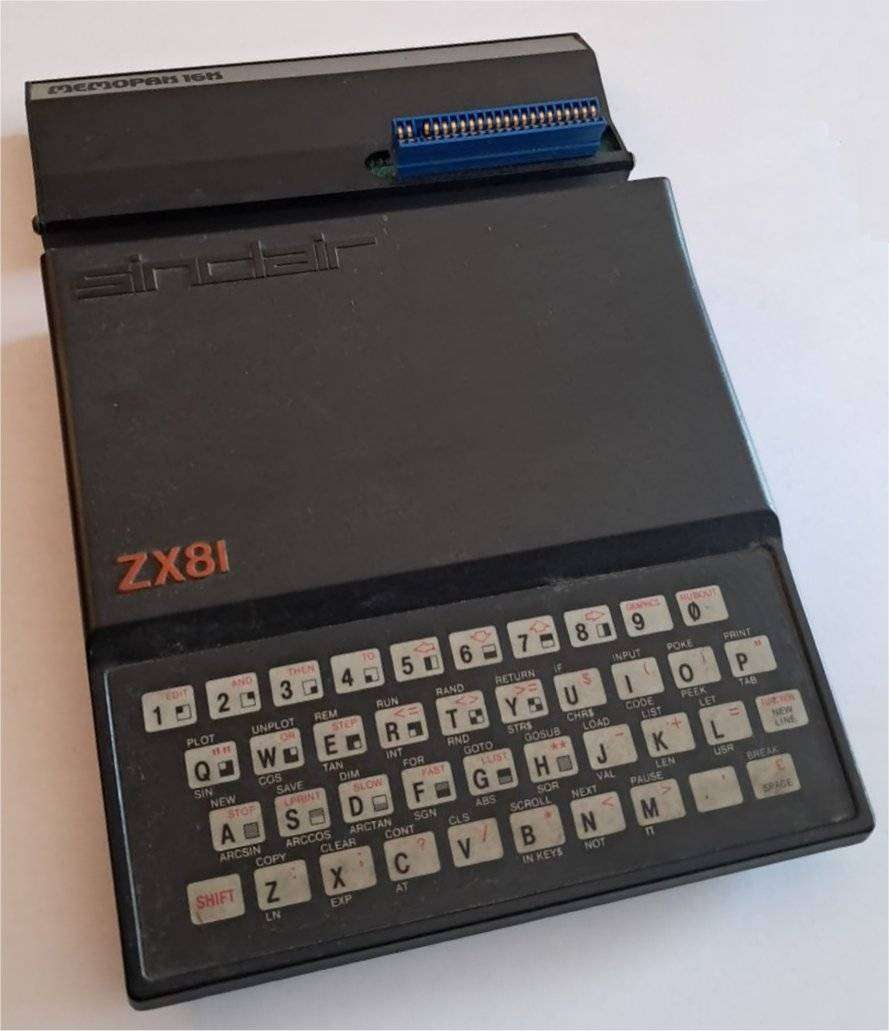 Sinclair ZX81 Computer with extended 16K Memopak