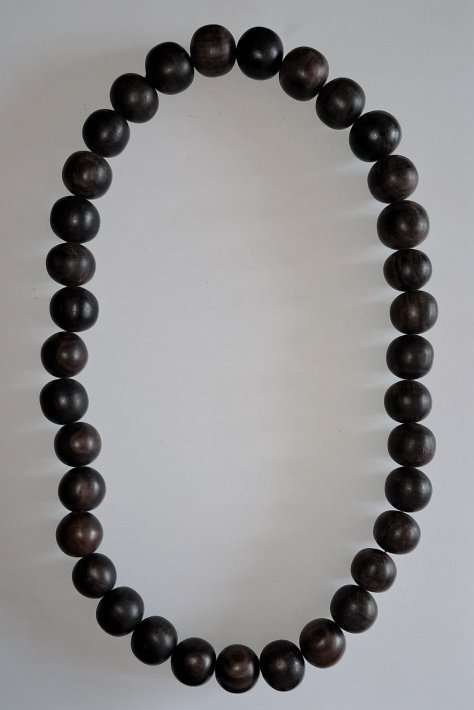Handmade Makonde Tanzanian Ebony Bead Necklace