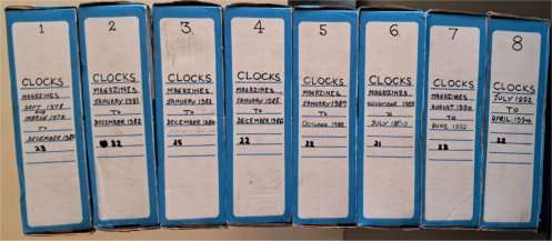 Large Collection of CLOCKS Magazines (190 issues)