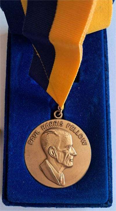 Collection Of Rotary Paul Harris Fellow Badges, Medals, and more.