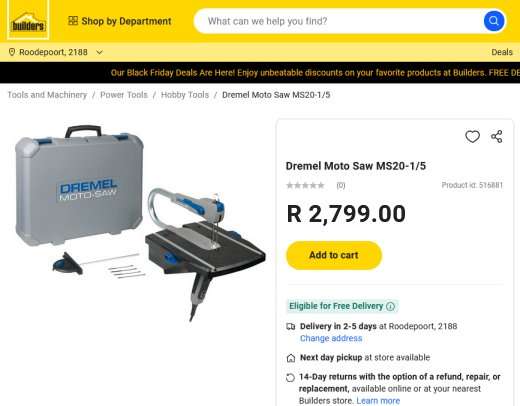 New Dremel Moto Saw / Coping Saw (Retail R2800)