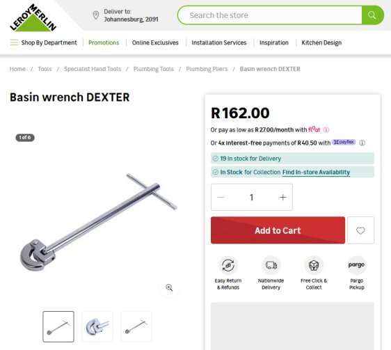 Plumber's Basin Wrench