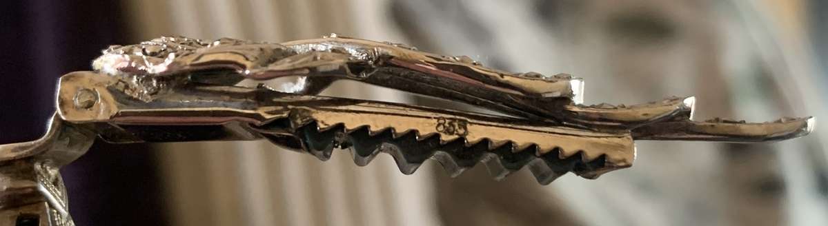 Antique German silver and marcasite lorgnette (spectacles with a handle)