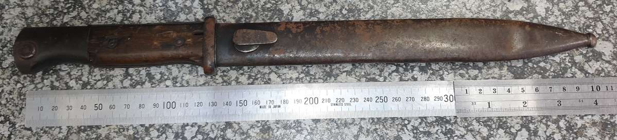 German bayonet Eagle stamp coded WaA883 both handle and scabbard