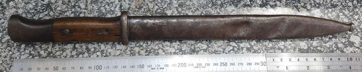 German bayonet Eagle stamp coded WaA883 both handle and scabbard