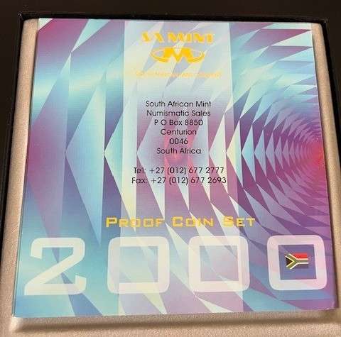 RSA 2000 PROOF SET IN SA MINT CASE - OLD COAT OF ARMS