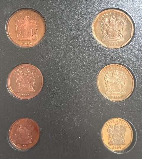 RSA 2000 PROOF SET IN SA MINT CASE - OLD COAT OF ARMS