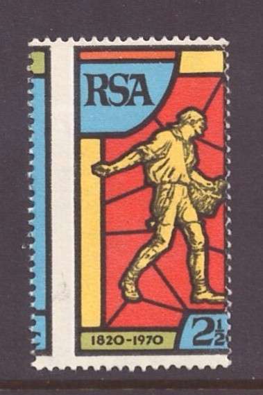 RSA 1970 SACC 306 2 1/2c THE SOWER WITH MAJOR PERFORATION SHIFT