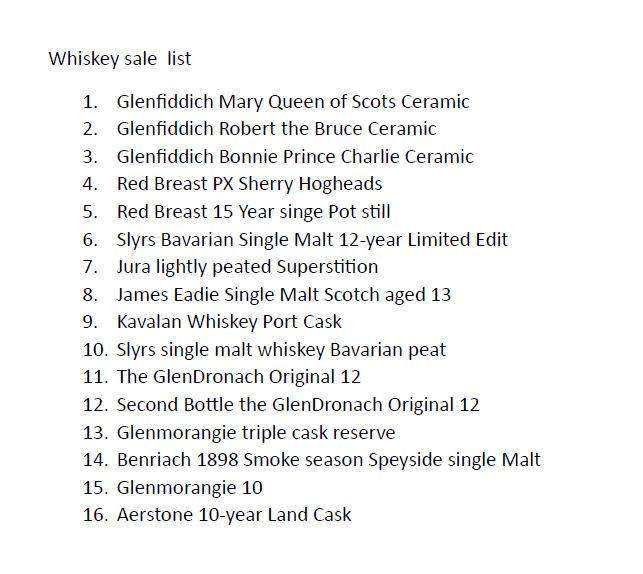 Whisky Collection- 16 Whiskys
