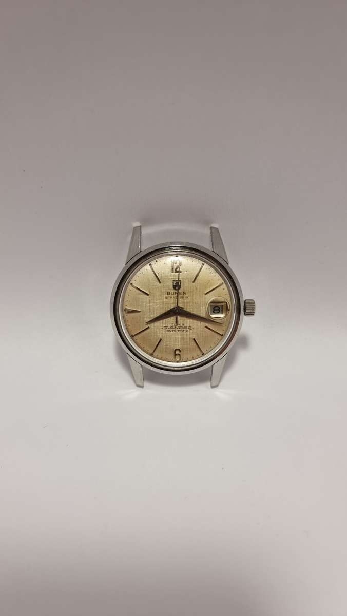 Buren Grand Prix Super Slender date automatic micro rotor 34mm