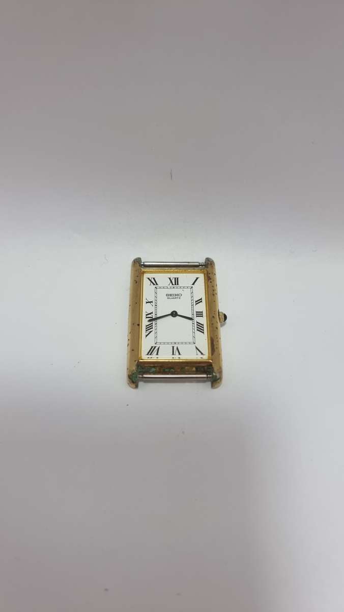 Seiko tank gold tone (for parts/repair)