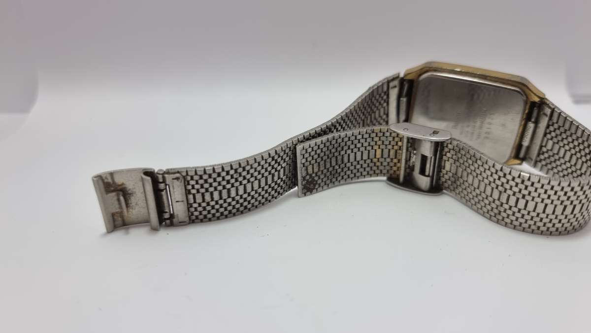 Pulsar tank watch gold dial (for parts/repair)