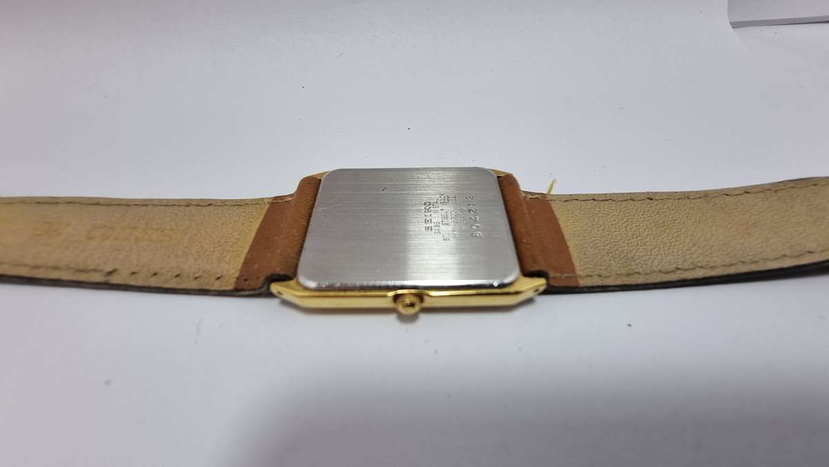 Seiko gold plated tank watch