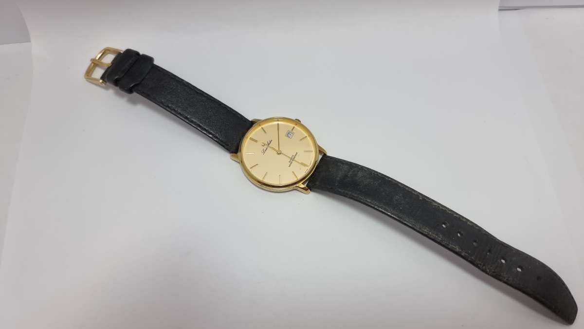 Louis Anders gold plated quartz watch (for parts/repair)