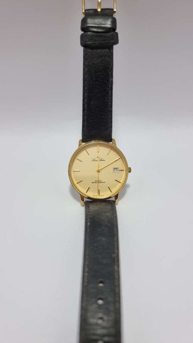 Louis Anders gold plated quartz watch (for parts/repair)