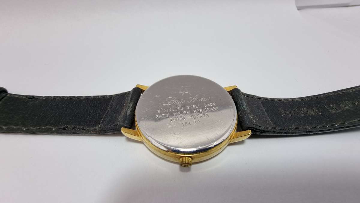 Louis Anders gold plated quartz watch (for parts/repair)