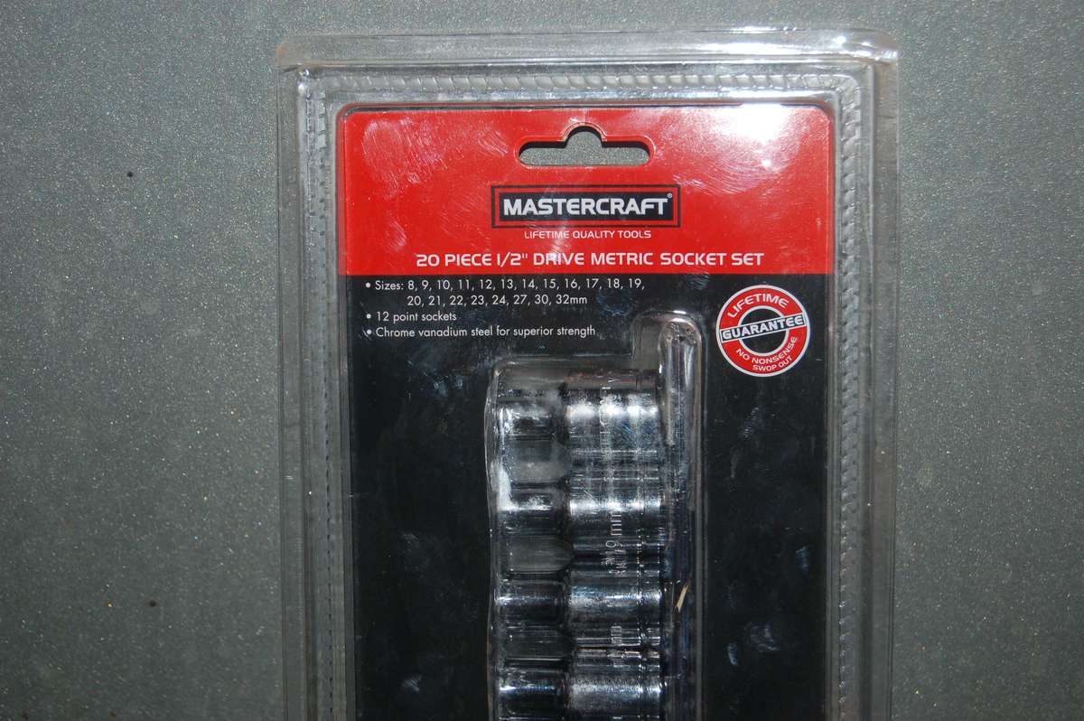 MASTERCRAFT RANGE OF 1/2 INCH SOCKET SPANNERS RANGE 8MM TO 32MM