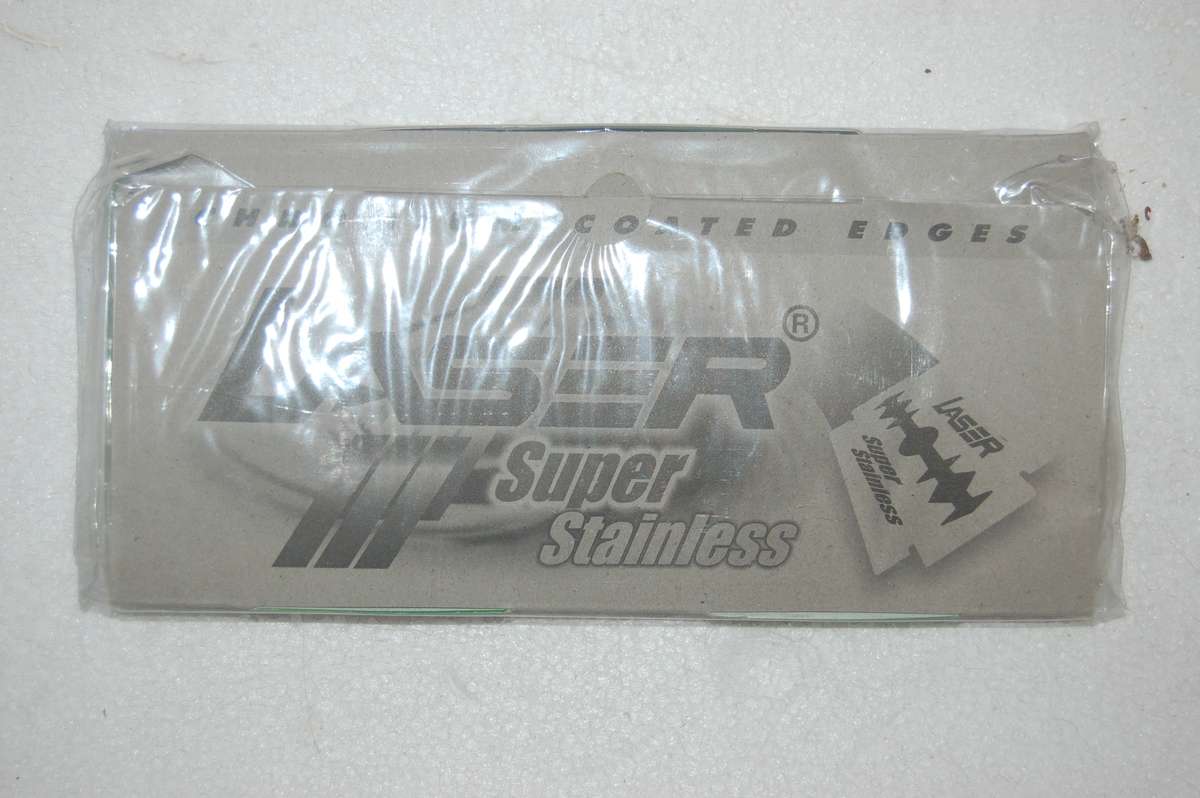 LASER QUALITY RAZOR BLADES PACKED 200 PIECES PER PACK, 5 PACKS FOR SALE