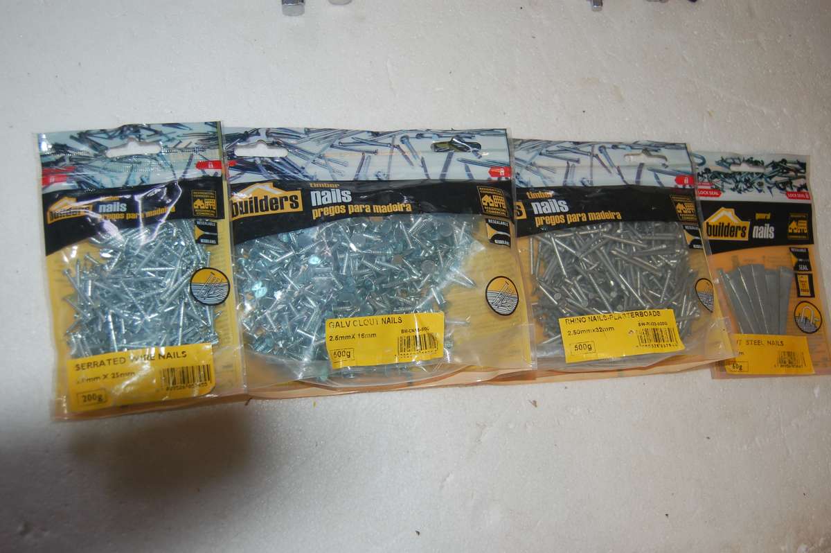 OFFERING A VARIETY OF BUILDERS QUALITY HOME/GARAGE USE NAILS ASSORTED TYPES AND SIZES