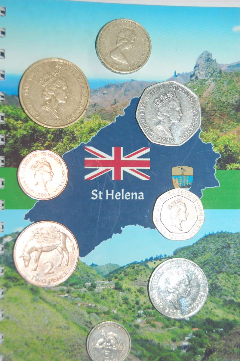 FULL SET OF COINS FROM ST HELENA AND ASCENSION- 1 PENCE TO TWO POUNDS