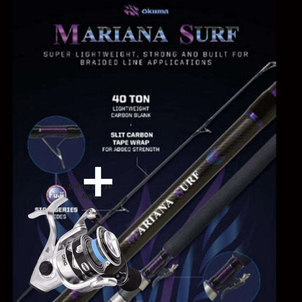 okuma mariana 15.0 5 to 7 0zpenn battle IV 8000 reelbrand new