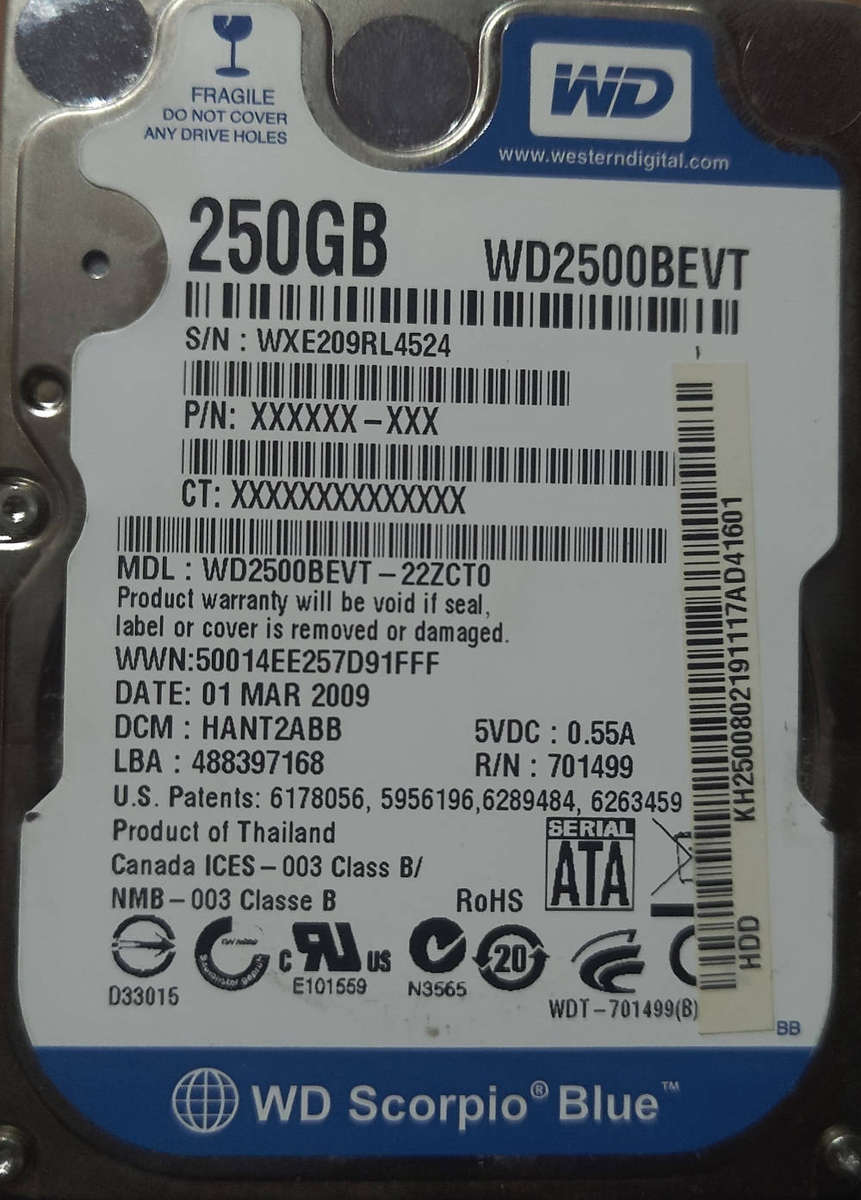 Samsung 2TB + 250 gb WD solid state drive