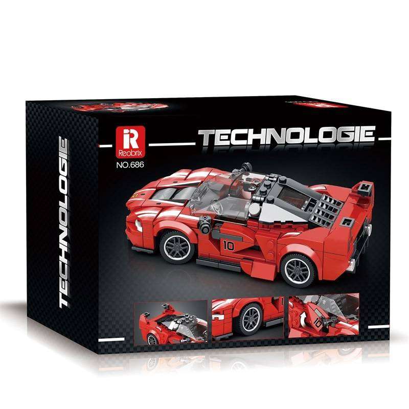 Red Dragon Balance Supercar 392+/- Pieces | DIY Blocks for Ages 14+