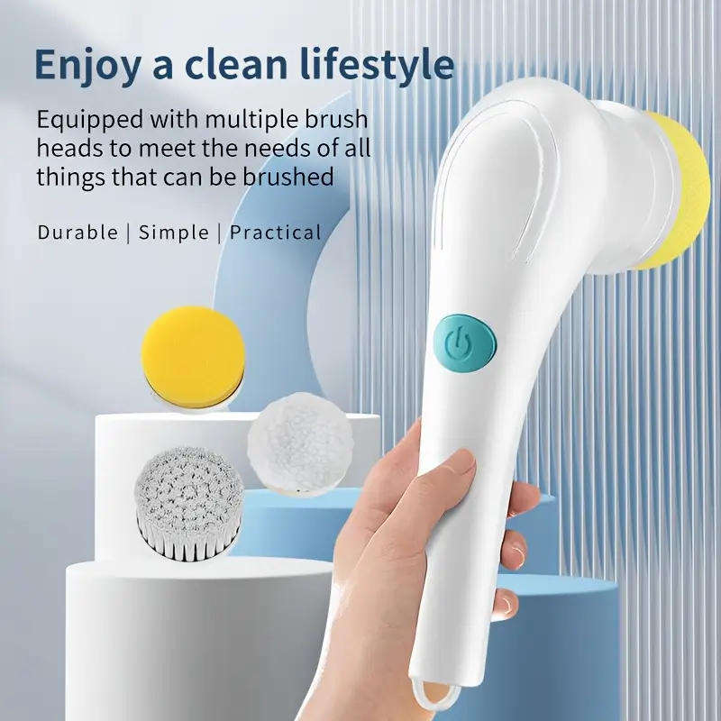 Electrical Cordless Spin Cleaning Brush 5 in 1 Multipurpose