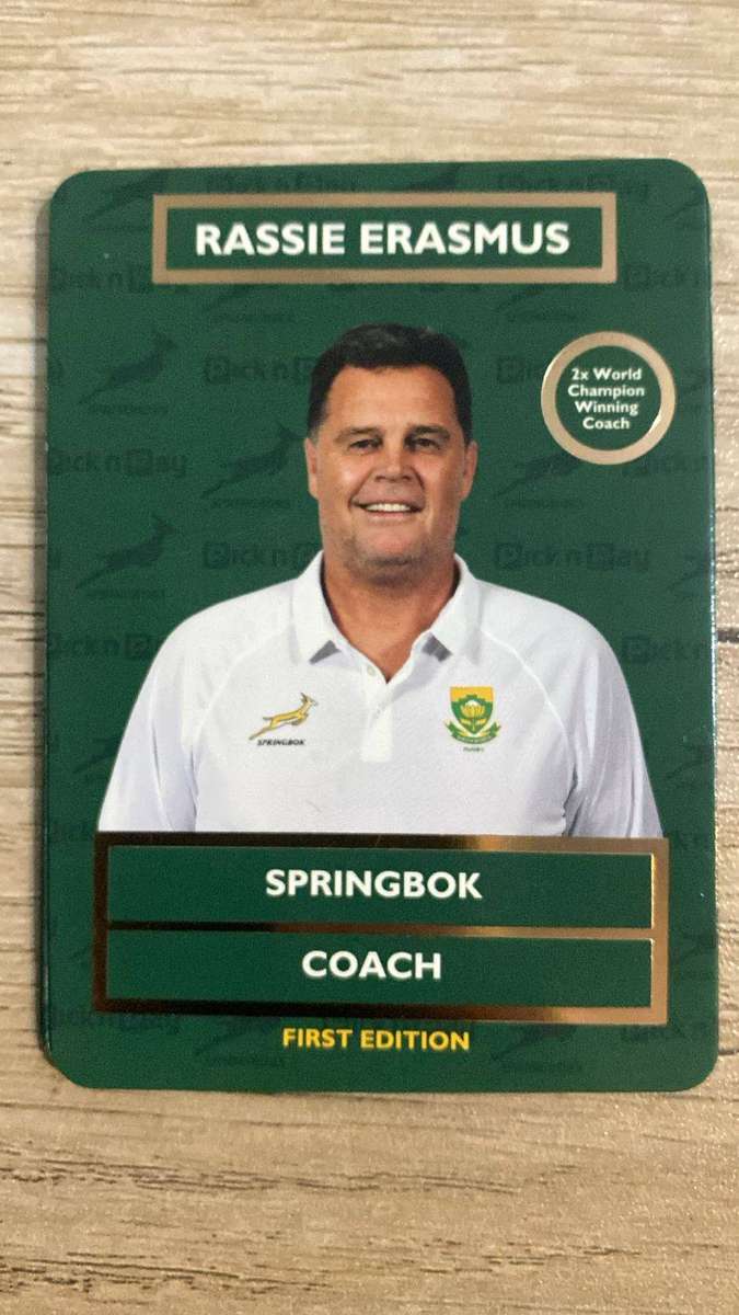 Rassie Erasmus Rugby Card - Pick n Pay Collectaboks Trading Cards