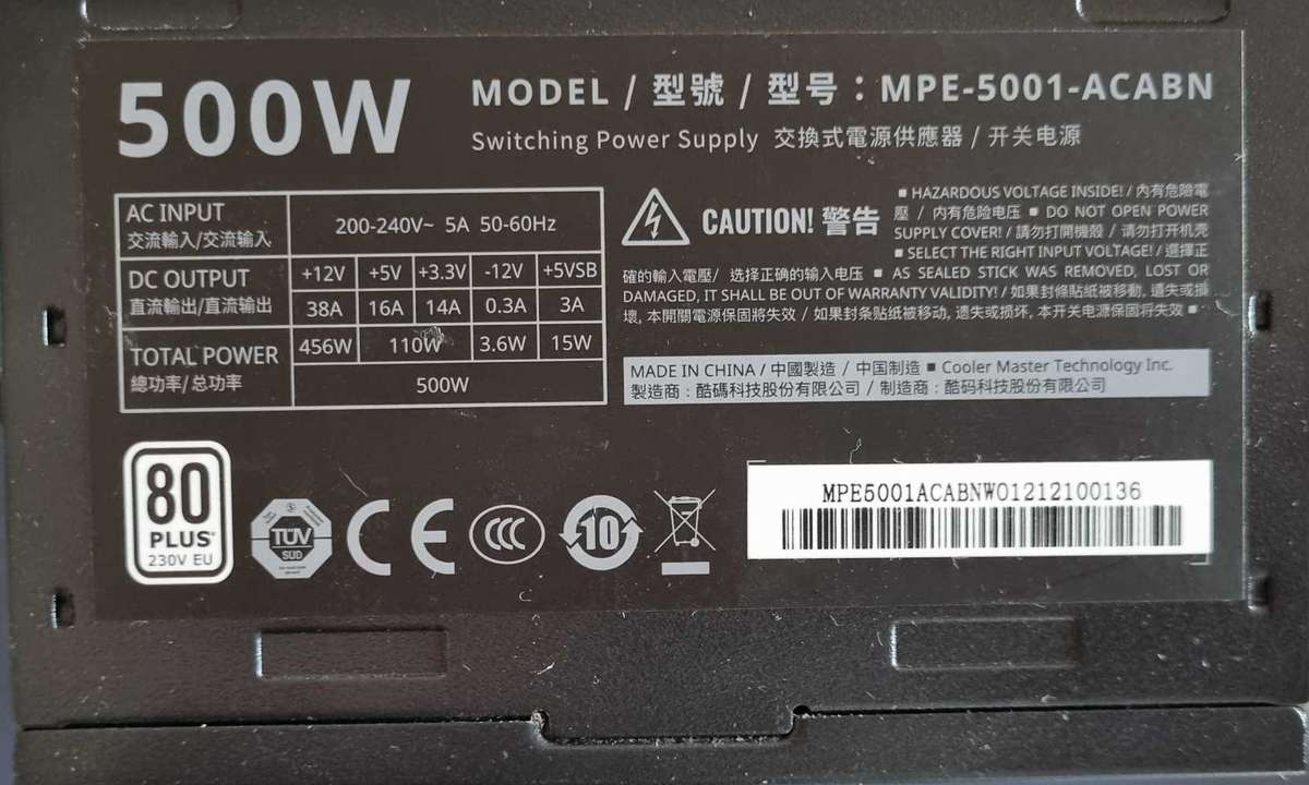 Cooler Master 500W PSU