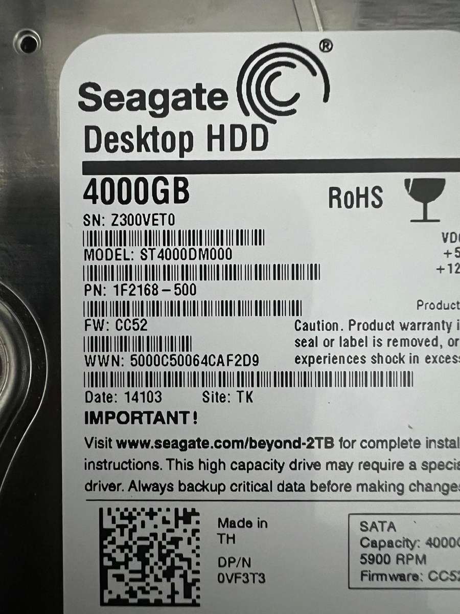 Seagate Desktop 4000GB HDD