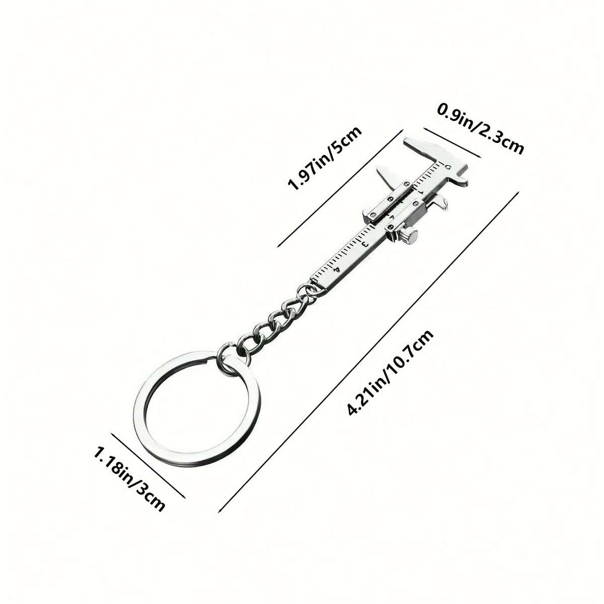 1 Piece Mini Pocket Vernier Caliper Accurate 0-40mm Measuring Tool With Keychain