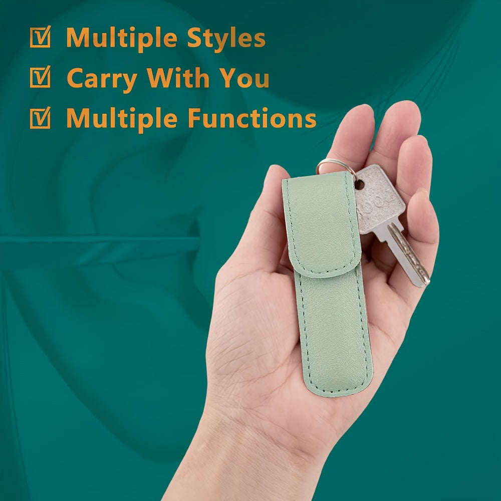 6 in 1 Stainless Steel Ear Wax Removal Tool Kit with PU Leather Case - Portable Ear Cleaner Set with