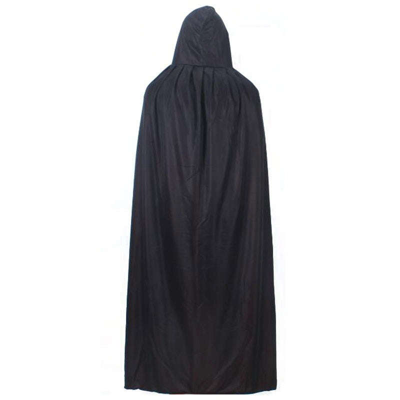 Unisex Gothic Vampire Cape Double Layer Black And Red With Hood And Stand Collar