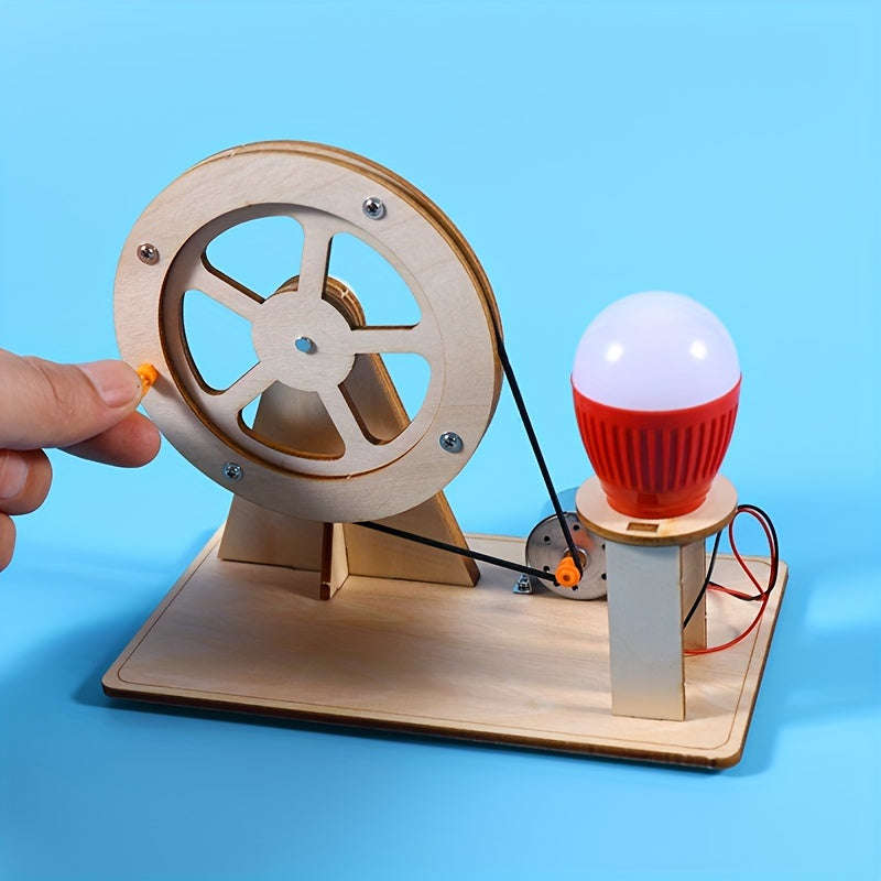 1pc Creative Science Generator Kit - Learn The Principles Of Wind Power Generation, Diy Handmade Equ