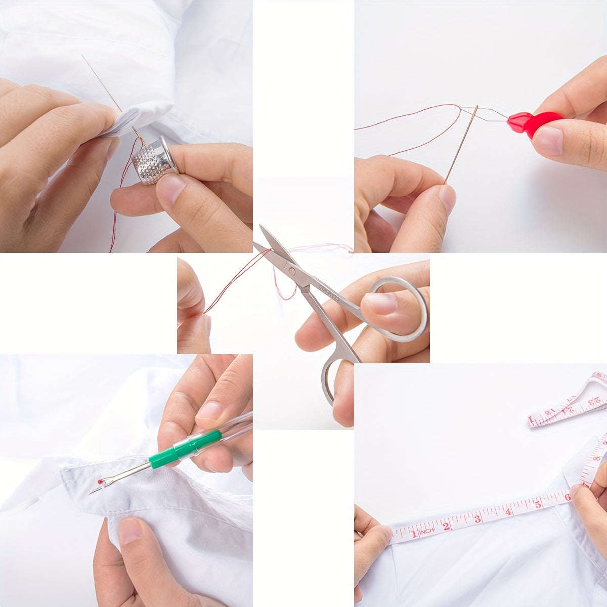 98-Piece Sewing Kit With Box Portable Sewing Supplies 40-Color Thread Needlework Kit For Minor Repa