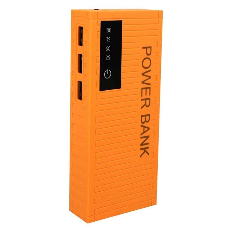 Led Light Power Bank External 3 USB Speed Charging