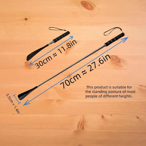 1pc Ergonomic Shoe Puller Adjustable 29.97-70.87cm Portable Stainless Steel Shoe Helper Easy-to-Use
