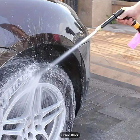 1pc High-Pressure Hose Nozzle Sprayer with Adjustable Metal Nozzle Ergonomic Trigger