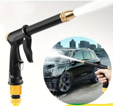 1pc High-Pressure Hose Nozzle Sprayer with Adjustable Metal Nozzle Ergonomic Trigger