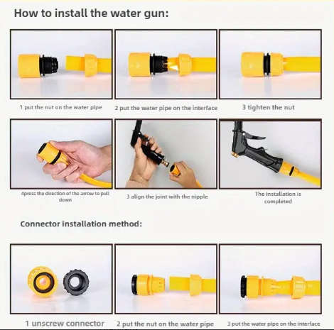 1Pc High Pressure Car Wash Nozzle Water Gun Set