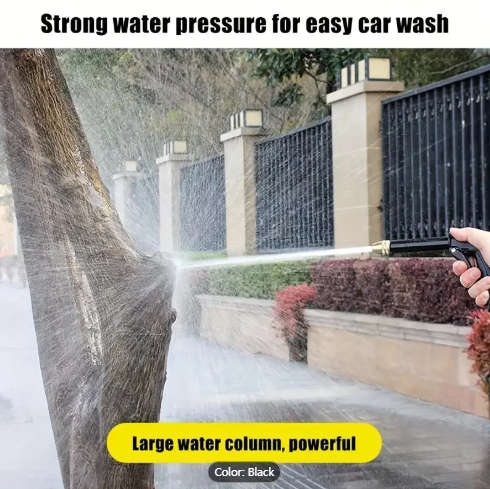 1pc High-Pressure Hose Nozzle Sprayer with Adjustable Metal Nozzle Ergonomic Trigger